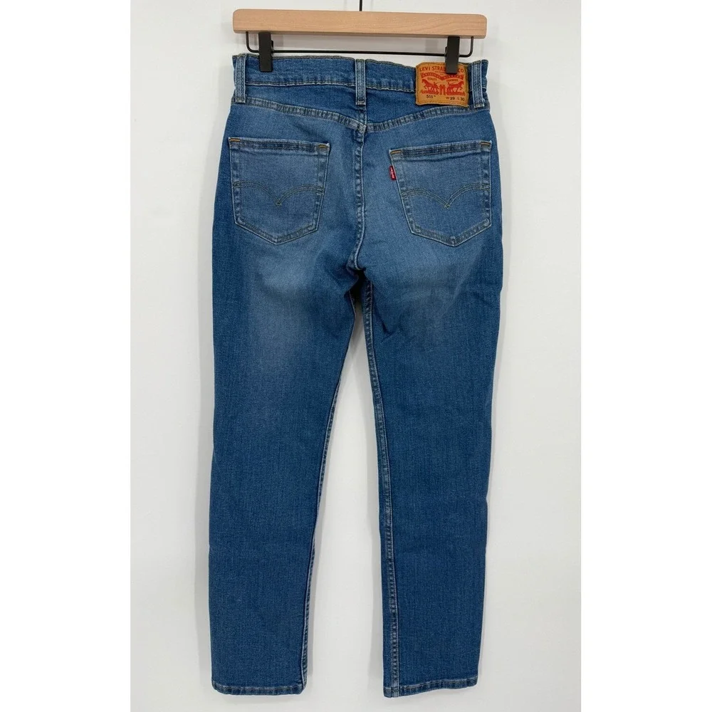 Levis 511 Jeans Mens 29x30 Blue Slim Straight Leg‎ Medium Wash Denim Pants